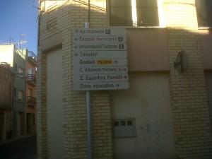 Senyal carrer Barcelona